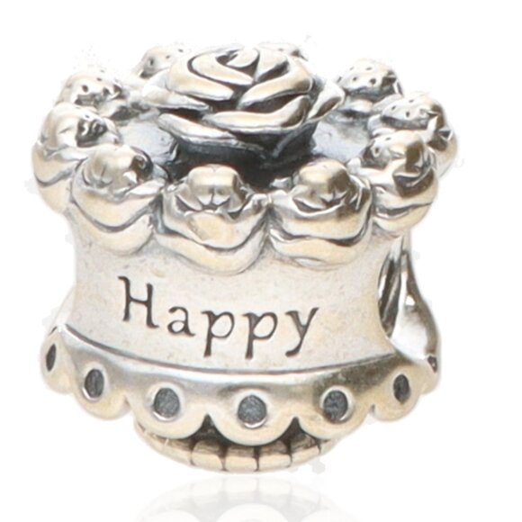 Silver Happy Birthday Ladies Charm 791289 - Picture 1 of 2